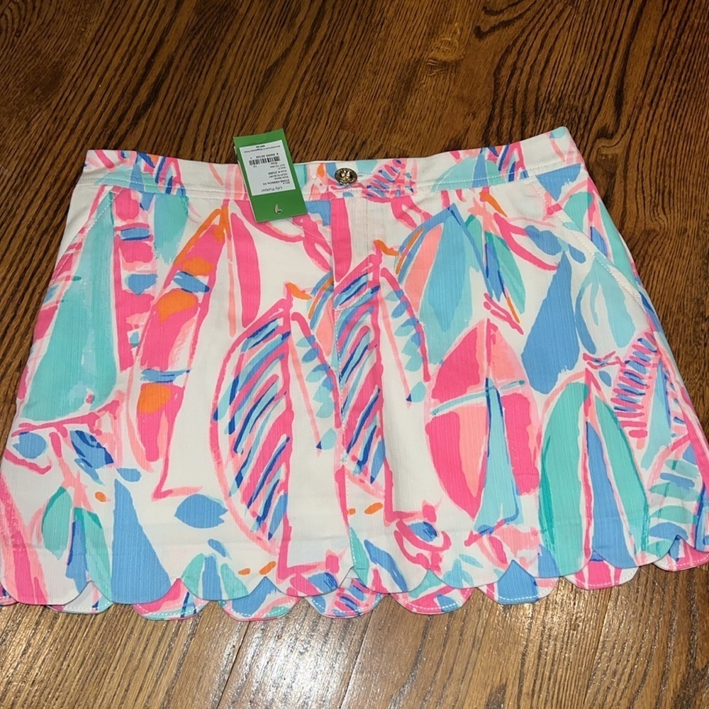 Lilly Pulitzer Colette Skort in Out to Sea Watercolor Sailboat print size 10 NWT - Picture 2 of 9
